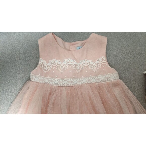 ABEL & LULU Beautiful Sleeveless Net Overlay Lace Trimmed Dress and Bloomers 36M - Picture 3 of 12